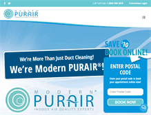 Tablet Screenshot of modernpurair.com